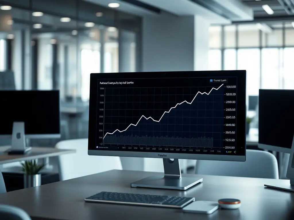 An image showing a graph trending upwards, symbolizing increased website traffic and improved search engine rankings, representing Rise Media's SEO services for local businesses in Ontario.