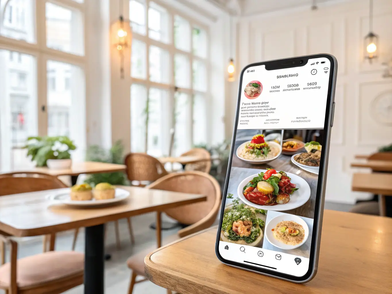 A content creator filming a visually appealing dish in a restaurant, highlighting the importance of quality content.